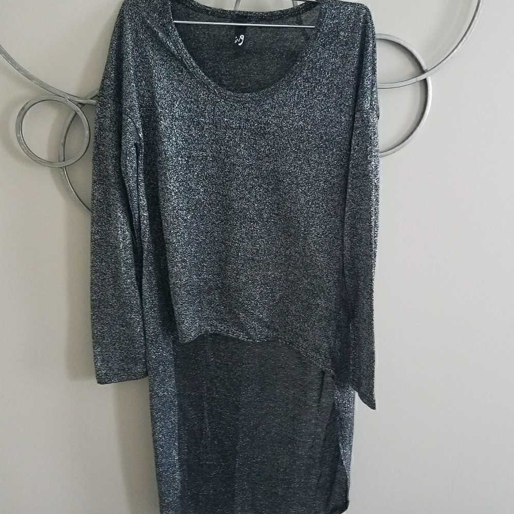 Silver sparkle high/low top!